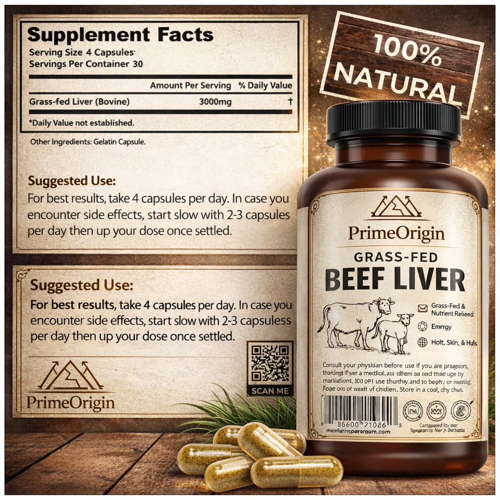 PrimeOrigin Grass-Fed Beef Liver