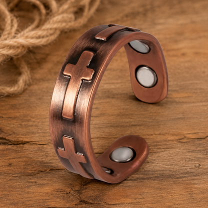 Cross Vintage Copper Ring