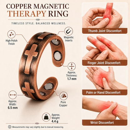 Cross Vintage Copper Ring