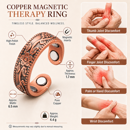 Flower Energy Copper Rings