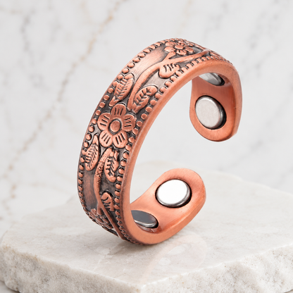 Flower Energy Copper Rings